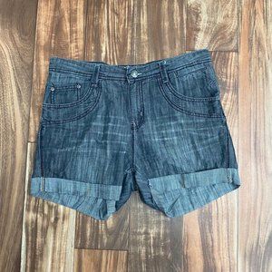 new golden women jeans shorts size 0 blue